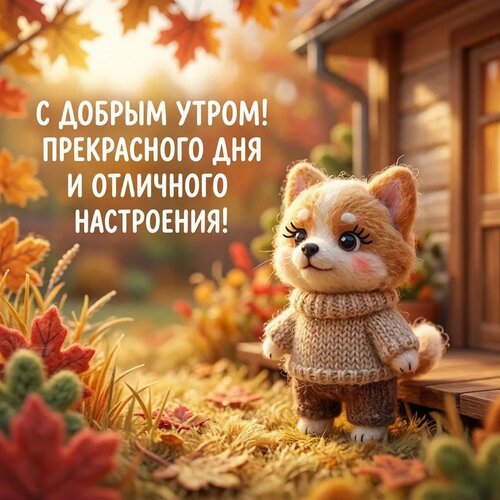 Открытка С добрым утром! Прекрасного дня и отличного настроения!