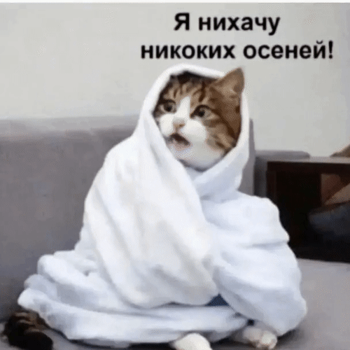 Анимированная открытка Я нихачу никоких осеней!