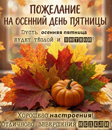 Открытка Доброй осенней пятницы