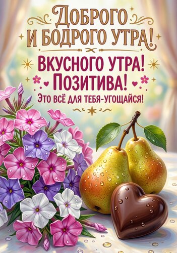 Открытка Доброго и бодрого утра