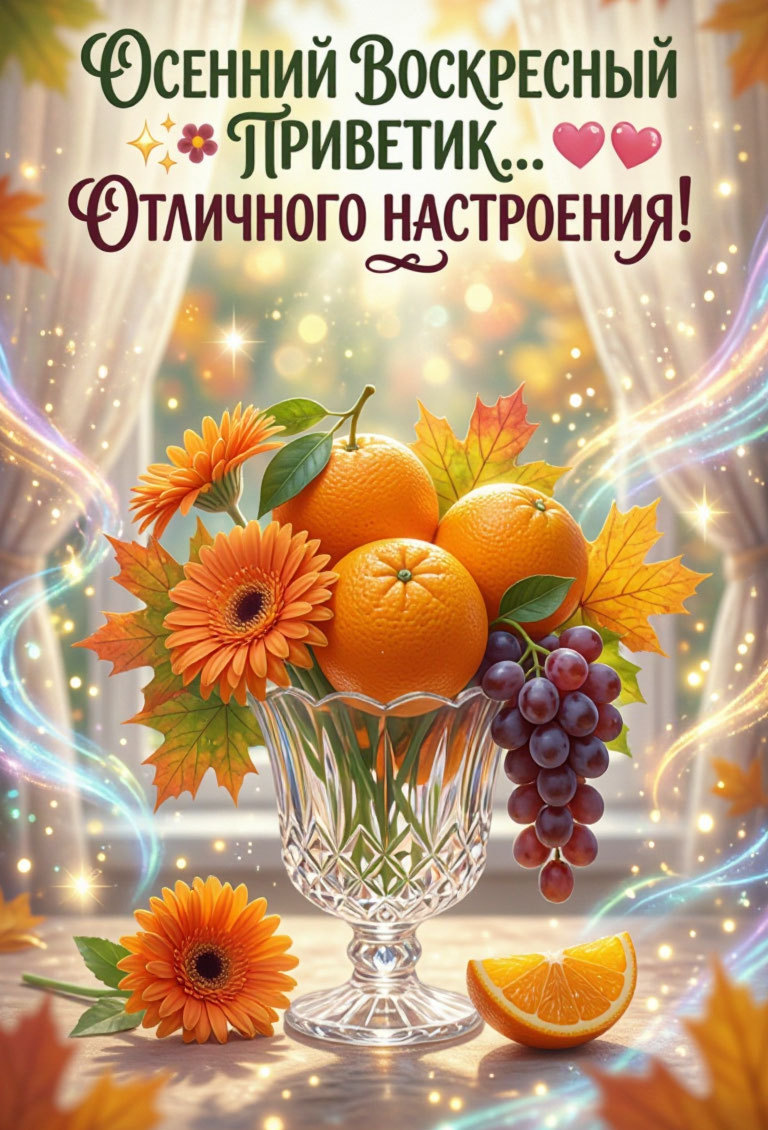 Открытка Осенний воскресный приветик