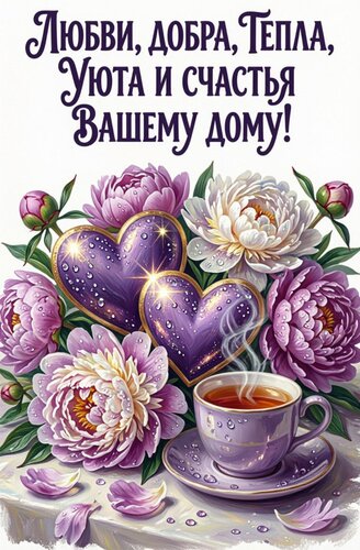 Открытка Счастья вашему дому