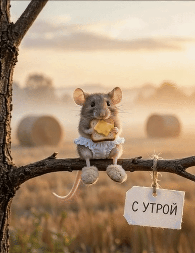 Анимированная открытка С утрой