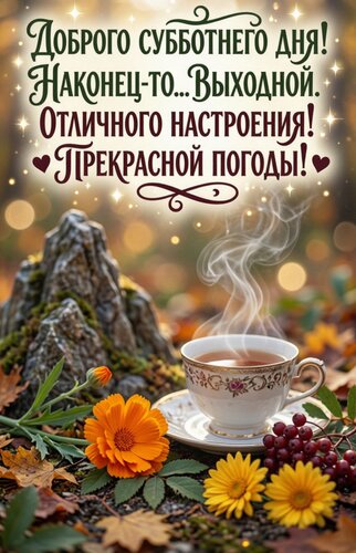 Открытка Доброго субботнего дня