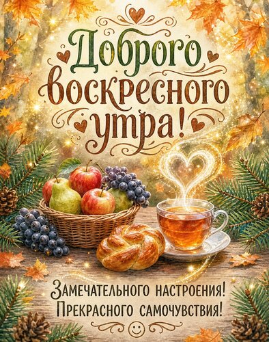 Открытка Доброго воскресного утра