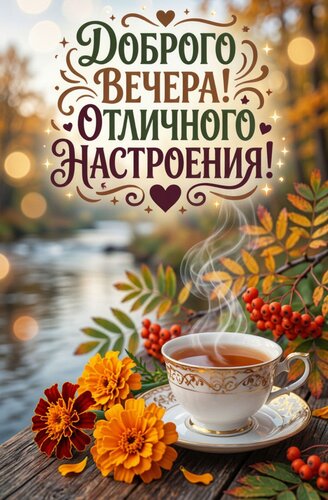Открытка Добрый вечер