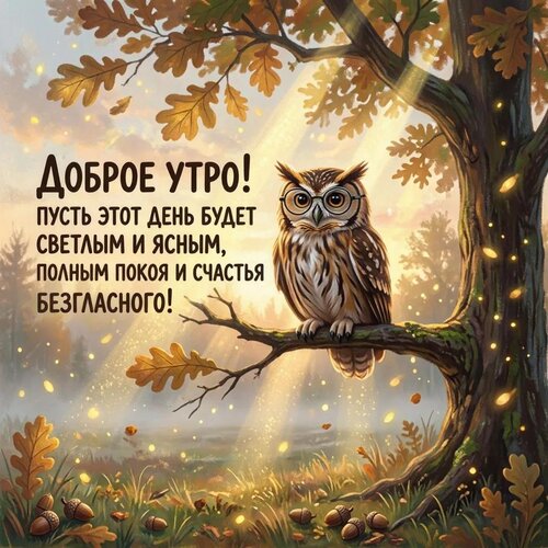 Открытка Доброе утро! Пусть этот день будет светлым и ясным, полным покоя и счастья безгласного!