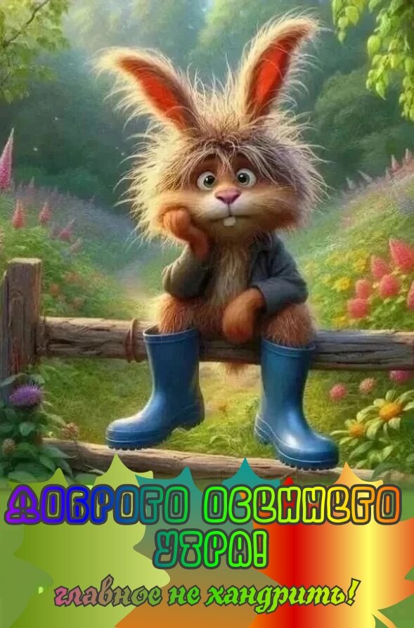 Открытка Доброго осеннего утра. Главное не хандрить