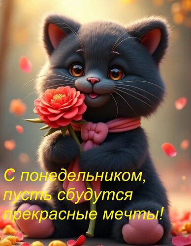 Открытка С понедельником, пусть сбудутся прекрасные мечты!