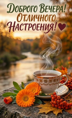 Открытка Добрый вечер