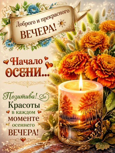 Открытка Добрый вечер