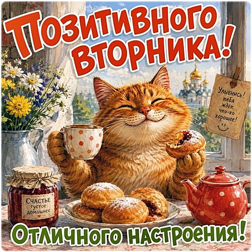Открытка ПОЗИТИВНОГО ВТОРНИКА!