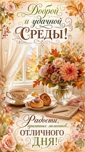 Открытка Доброй и удачной среды