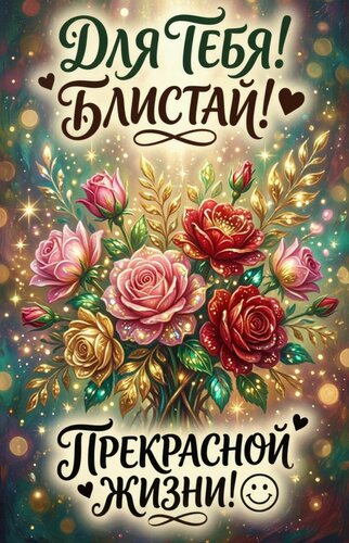 Открытка Для тебя: блистай