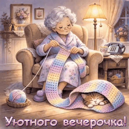 Анимированная открытка Уютного вечерочка!