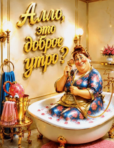 Анимированная открытка Алло, это доброе утро?