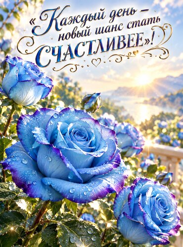 Открытка Каждый день-новый шанс стать счастливее.