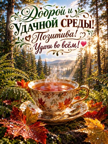 Открытка Доброй и удачной среды