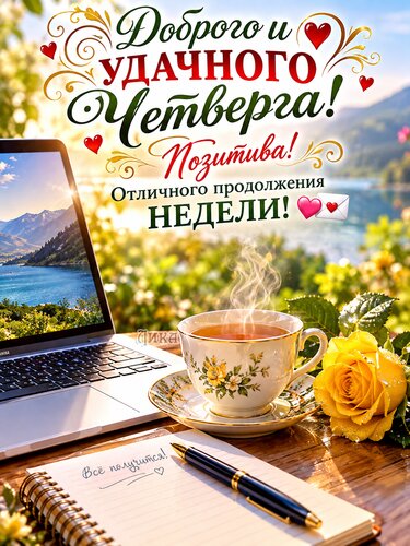 Открытка Доброго и удачного четверга