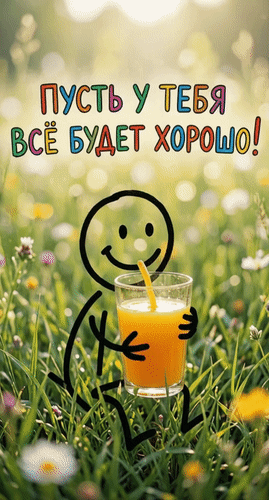 Анимированная открытка Пусть у тебя всё будет хорошо!