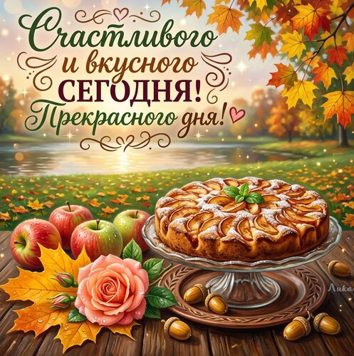 Открытка Счастливого и вкусного сегодня
