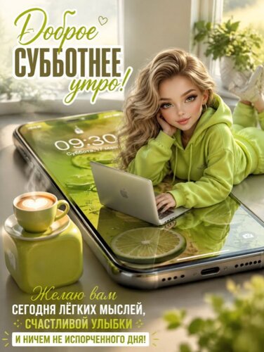 Открытка Доброе субботнее утро
