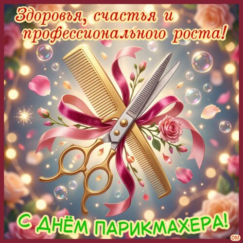 Открытка День парикмахера 2