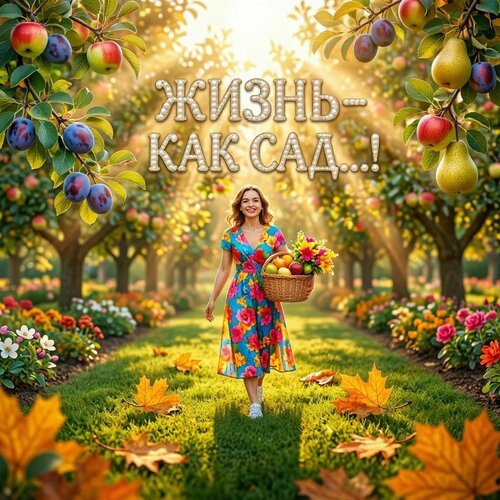 Открытка Для души! Жизнь- как сад...