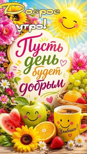 Открытка Доброе утро. Пусть день будет добрым