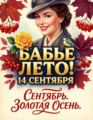 Открытка Бабье лето