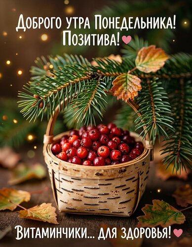 Открытка Доброго утра понедельника