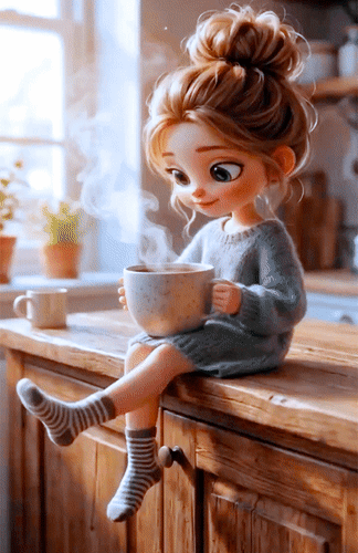 Анимированная открытка Good morning