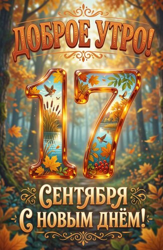 Открытка Доброе утро 17 сентября
