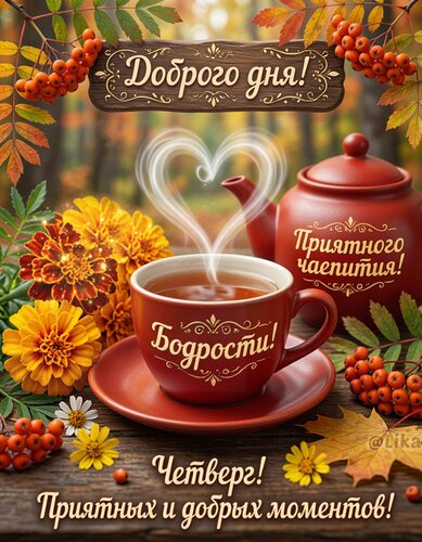 Открытка Доброго дня четверга