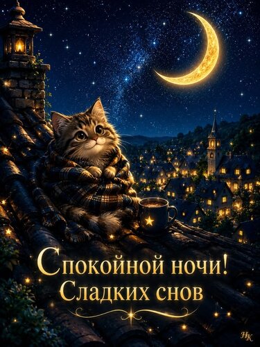 Открытка Спокойной ночи