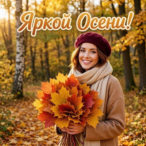 Открытка Яркой осени