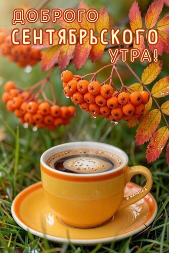 Открытка ДОБРОГО СЕНТЯБРЬСКОГО УТРА!