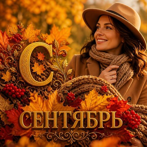 Открытка Сентябрь
