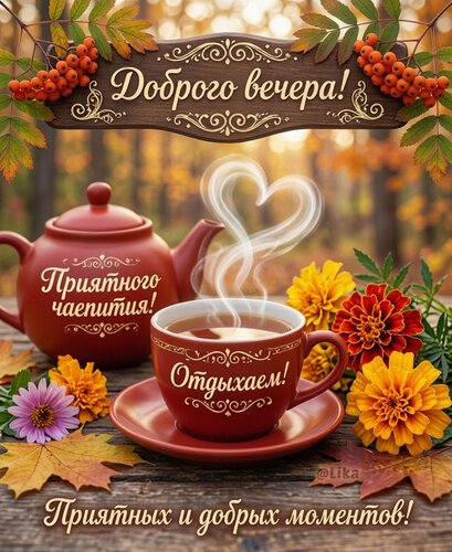 Открытка Добрый вечер