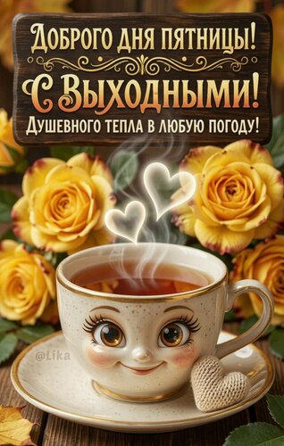 Открытка Доброго дня пятницы