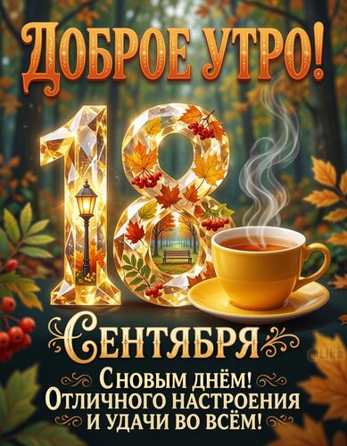 Открытка Доброе утро -18 сентября