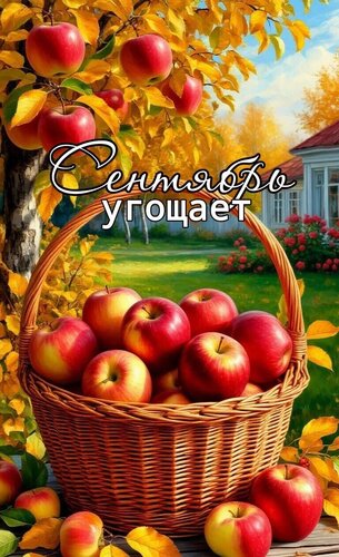 Открытка Сентябрь угощает