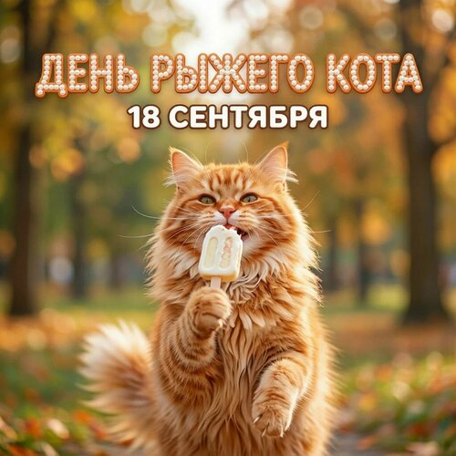 Открытка День рыжего кота!