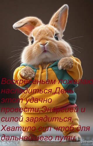 Открытка Воскресеньем пожелаю насладиться, День этот удачно провести, Энергией и силой зарядиться, Хватило си
