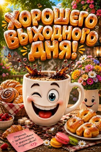 Открытка Хорошего выходного дня