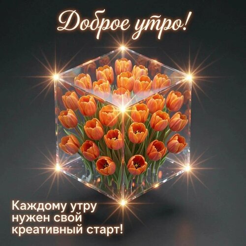 Открытка Доброе утро! Каждому утру нужен свой креативный старт!
