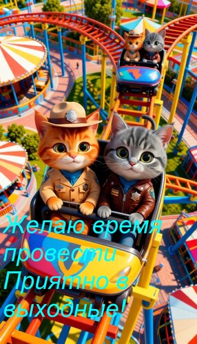 Открытка Желаю время провести приятно в выходные!