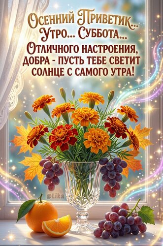 Открытка Утро субботы