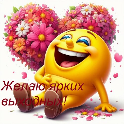 Открытка Желаю ярких выходных!