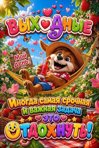 Открытка Выходные